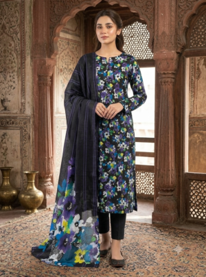 Abstract Bloom Kurti & Dupatta