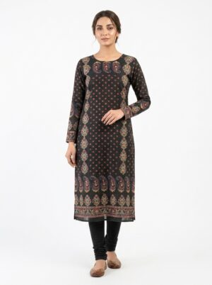 Classic Black Paisley Printed-2 piece