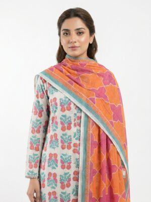 Coral & Turquoise Abstract Bloom 3-Piece Suit